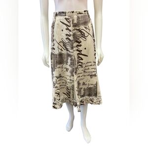 Linea Domani Skirt Fit And Flare Tan/Brown Size 16 EUC